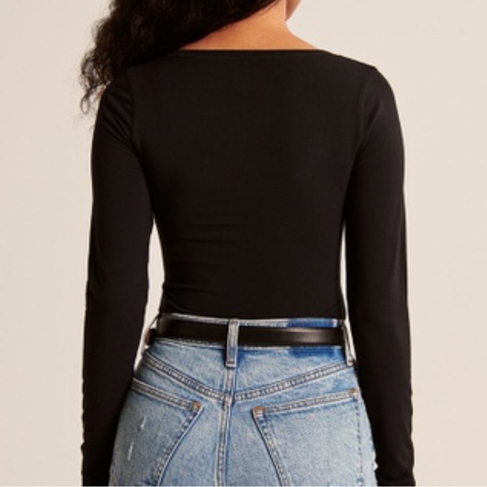 Abercrombie & Fitch Long Sleeve Bodysuit | Black | Medium - Picture 4 of 9